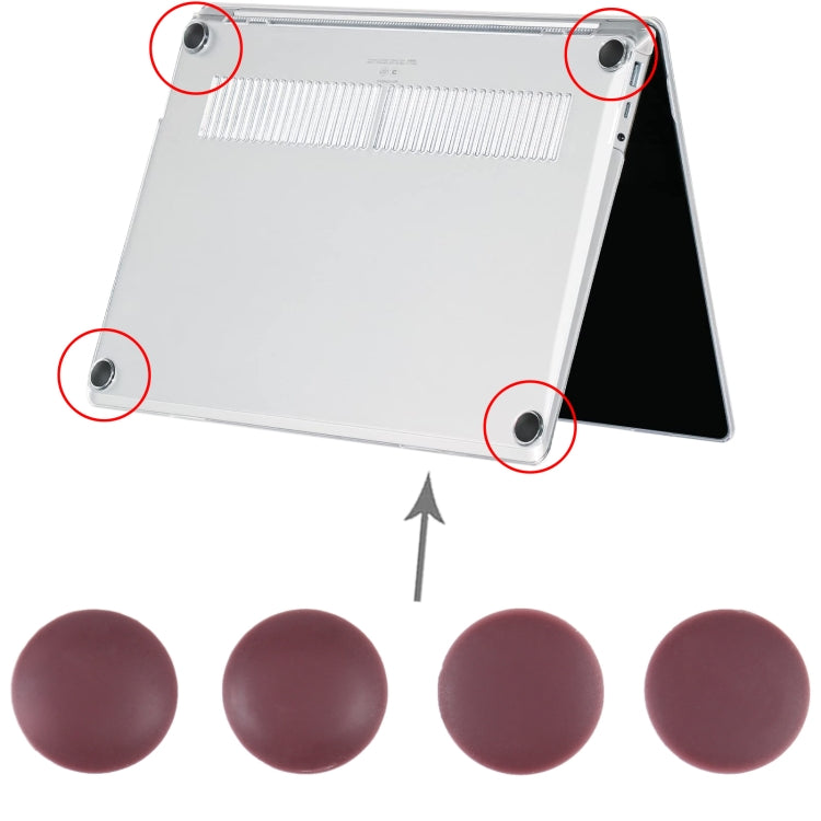 For Microsoft Surface Laptop 1 / 2 1769 13.5 inch 4 in 1 Bottom Case Rubber Mats (Red) by buy2fix