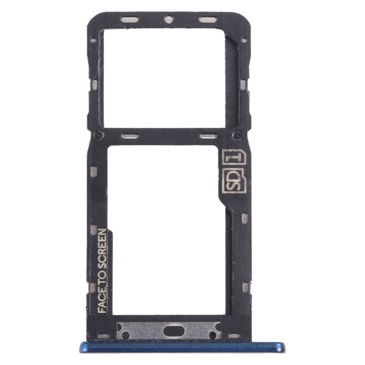 For Motorola Moto G7 Power US Version SIM Card Tray + Micro SD Card Tray (Blue) - Card Socket by buy2fix | Online Shopping UK | buy2fix