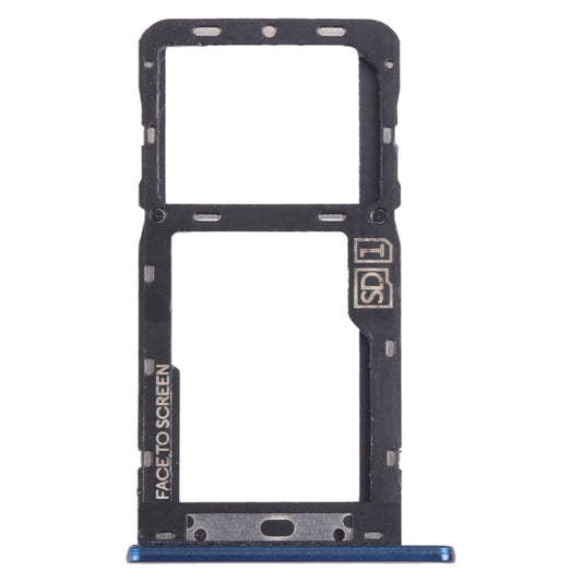 For Motorola Moto G7 Power US Version SIM Card Tray + Micro SD Card Tray (Blue) - Card Socket by buy2fix | Online Shopping UK | buy2fix