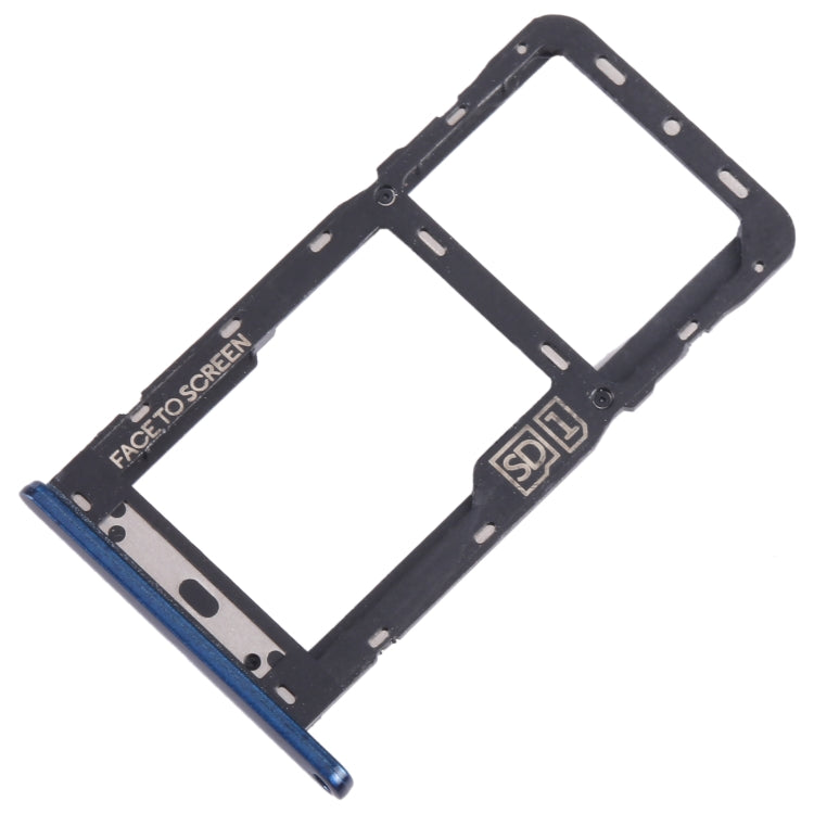 For Motorola Moto G7 Power US Version SIM Card Tray + Micro SD Card Tray (Blue) - Card Socket by buy2fix | Online Shopping UK | buy2fix
