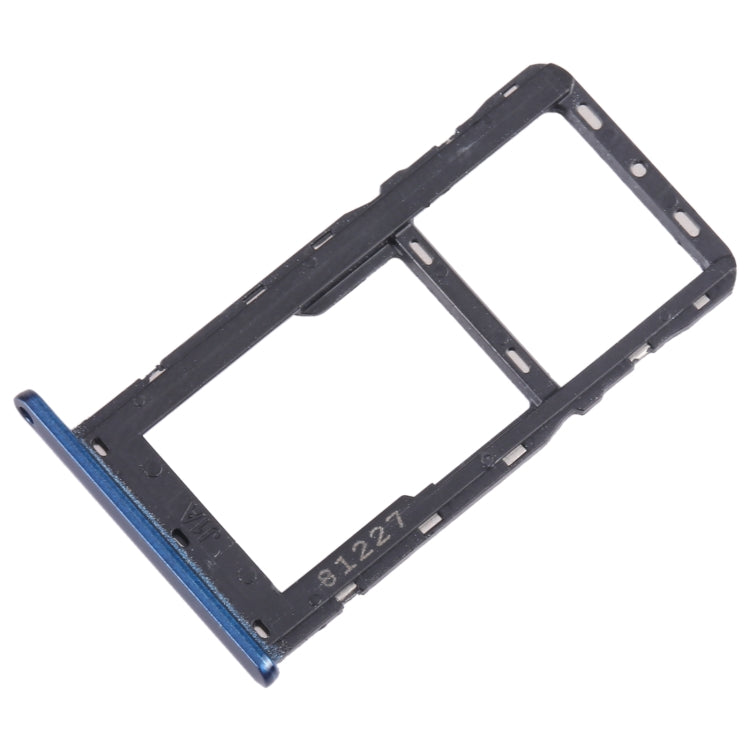 For Motorola Moto G7 Power US Version SIM Card Tray + Micro SD Card Tray (Blue) - Card Socket by buy2fix | Online Shopping UK | buy2fix