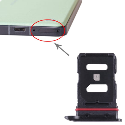 For Asus Zenfone 10 AI2302 SIM Card Tray + SIM Card Tray (Black) - Card Tray by buy2fix | Online Shopping UK | buy2fix
