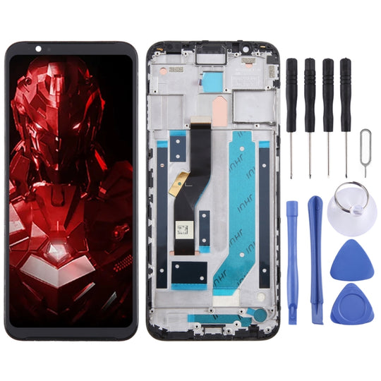 For ZTE Nubia RedMagic 3s LCD Screen Digitizer Full Assembly with Frame (Black)