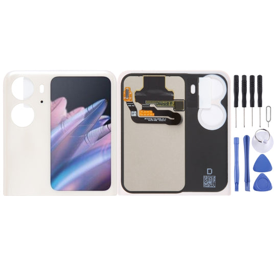 Original LCD Secondary Screen for OPPO Find N2 Flip With Digitizer Full Assembly(White)