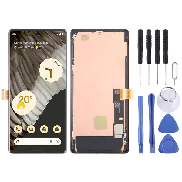 For Google Pixel 7 Pro GP4BC GE2AE OLED LCD Screen Digitizer Full Assembly with Frame by buy2fix