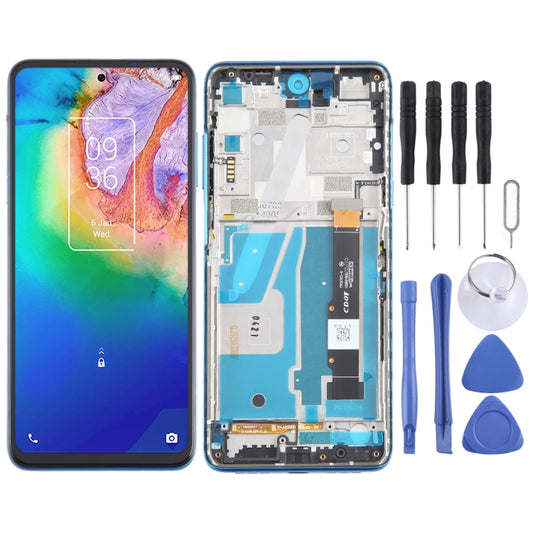For TCL 20 5G OEM LCD Screen Digitizer Full Assembly with Frame (Blue) - For TCL by buy2fix | Online Shopping UK | buy2fix