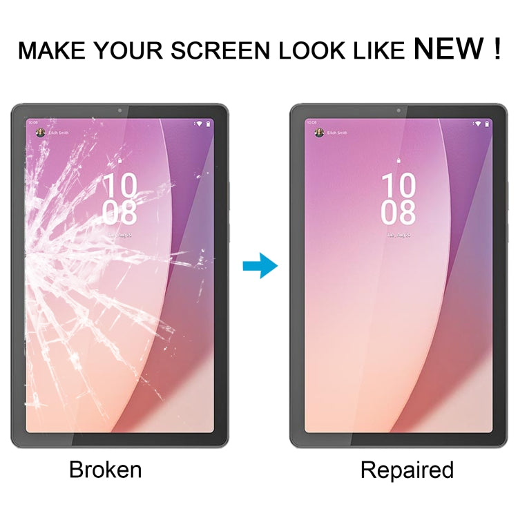 For Lenovo Tab M9 TB-310FU TB-310XU TB310XC TB310FU Front Screen Outer Glass Lens (Black) - Outer Glass Lens by buy2fix | Online Shopping UK | buy2fix