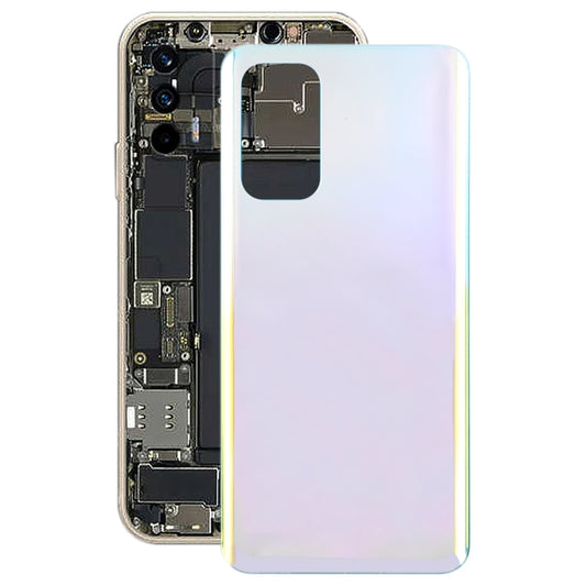 For OPPO Find X3 Lite Glass Material Battery Back Cover(Bright Silver) - Back Cover by buy2fix | Online Shopping UK | buy2fix