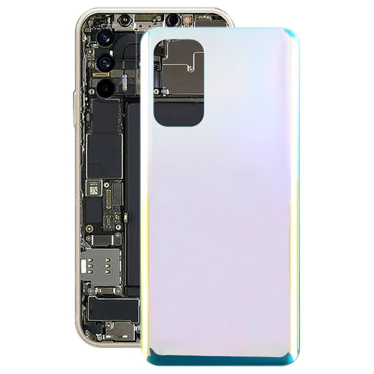 For OPPO Find X3 Lite Glass Material Battery Back Cover(Bright Silver) - Back Cover by buy2fix | Online Shopping UK | buy2fix