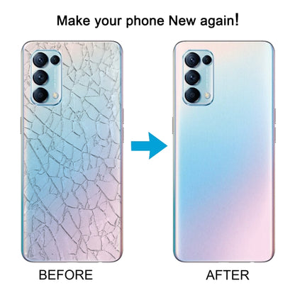 For OPPO Find X3 Lite Glass Material Battery Back Cover(Frosted Silver) - Back Cover by buy2fix | Online Shopping UK | buy2fix