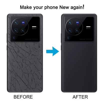 For vivo X80 OEM Glass Material Battery Back Cover(Black) - Back Cover by buy2fix | Online Shopping UK | buy2fix