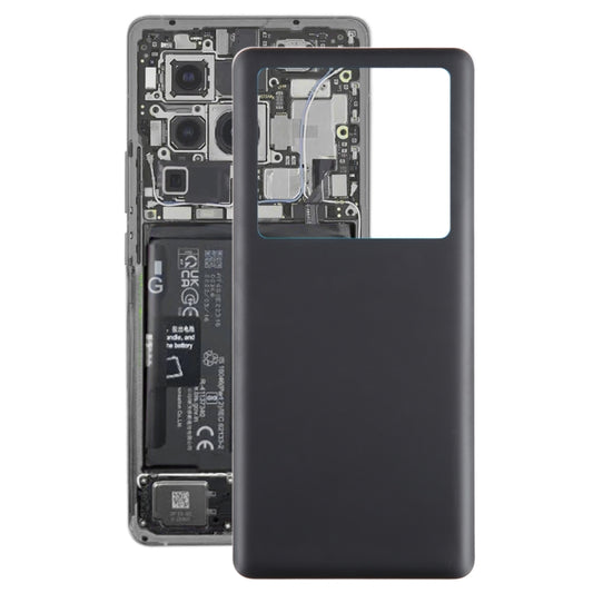 For vivo X80 Pro OEM Glass Material Battery Back Cover(Black) - Back Cover by buy2fix | Online Shopping UK | buy2fix