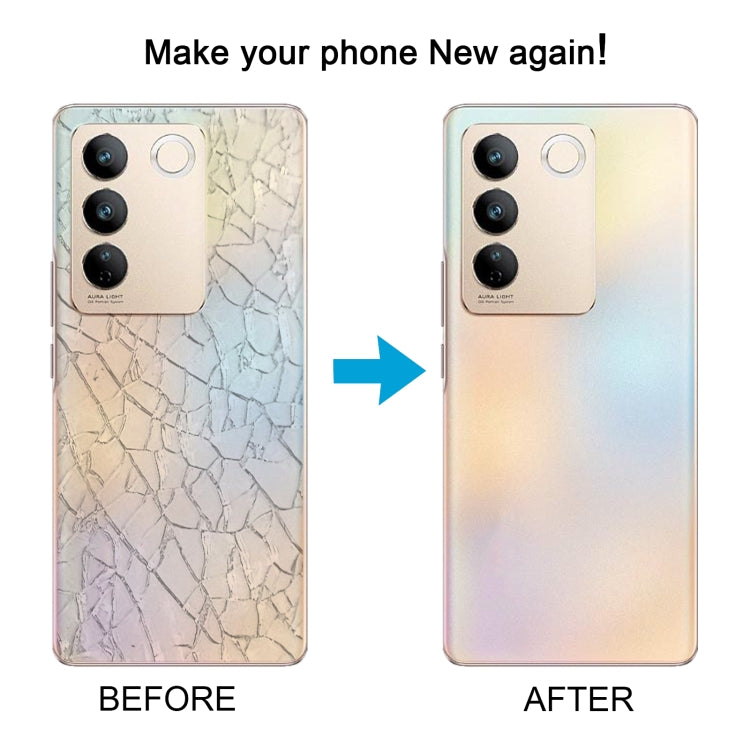 For vivo S16 OEM Glass Material Battery Back Cover(Yellow) - Back Cover by buy2fix | Online Shopping UK | buy2fix
