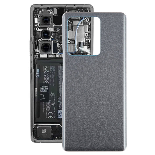 For vivo V27 OEM Glass Material Battery Back Cover(Black) - Back Cover by buy2fix | Online Shopping UK | buy2fix