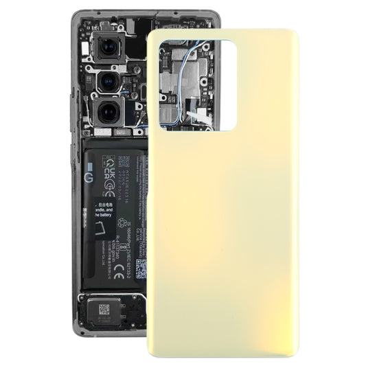 For vivo V27 OEM Glass Material Battery Back Cover(Yellow) - Back Cover by buy2fix | Online Shopping UK | buy2fix
