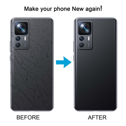For Xiaomi 12T Pro OEM Glass Material Battery Back Cover(Black) - Back Cover by buy2fix | Online Shopping UK | buy2fix