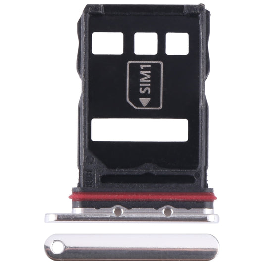 For Huawei P50E SIM + NM Card Tray (Silver) - Card Socket by buy2fix | Online Shopping UK | buy2fix