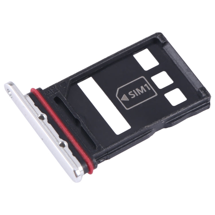 For Huawei P50E SIM + NM Card Tray (Silver) - Card Socket by buy2fix | Online Shopping UK | buy2fix