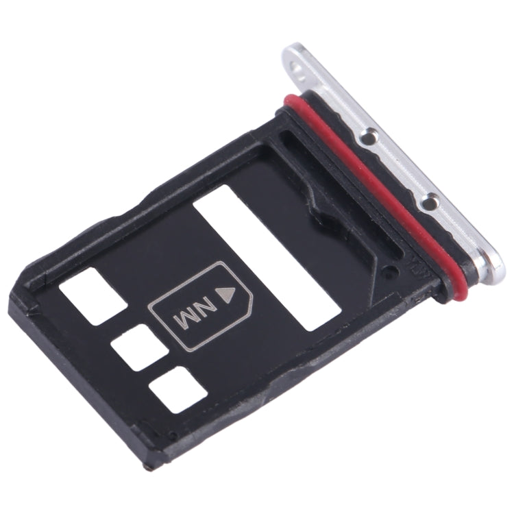 For Huawei P50E SIM + NM Card Tray (Silver) - Card Socket by buy2fix | Online Shopping UK | buy2fix