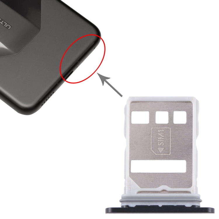 For Huawei Mate 60 RS Ultimate SIM + NM Card Tray (Black) - Card Socket by buy2fix | Online Shopping UK | buy2fix