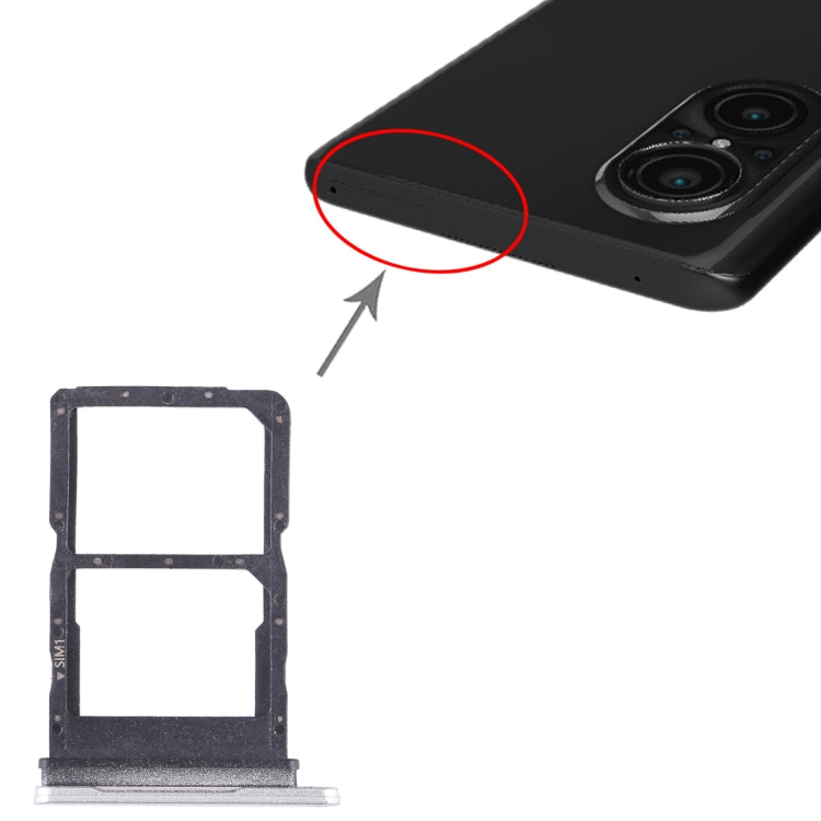 For Huawei Nova 9 SE 5G SIM + SIM Card Tray (Silver) - Card Socket by buy2fix | Online Shopping UK | buy2fix