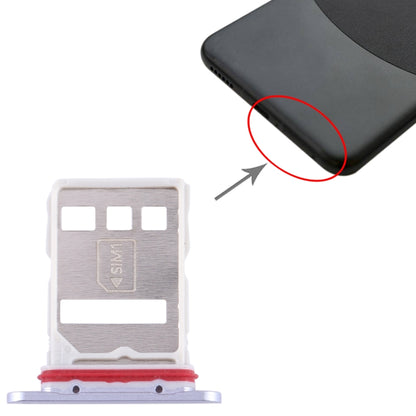 For Huawei Mate 60 SIM + NM Card Tray (Purple) - Card Socket by buy2fix | Online Shopping UK | buy2fix