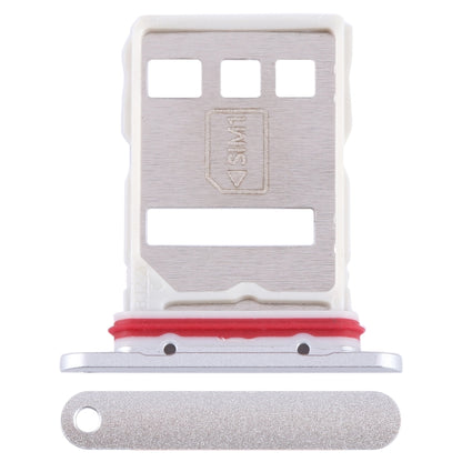 For Huawei Mate 60 SIM + NM Card Tray (Silver) - Card Socket by buy2fix | Online Shopping UK | buy2fix