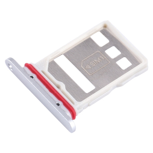For Huawei Mate 60 SIM + NM Card Tray (Silver) - Card Socket by buy2fix | Online Shopping UK | buy2fix