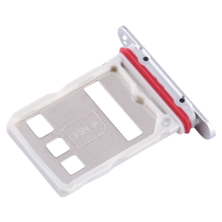 For Huawei Mate 60 SIM + NM Card Tray (Silver) - Card Socket by buy2fix | Online Shopping UK | buy2fix