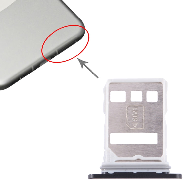 For Huawei Mate 60 Pro SIM + NM Card Tray (Black) - Card Socket by buy2fix | Online Shopping UK | buy2fix