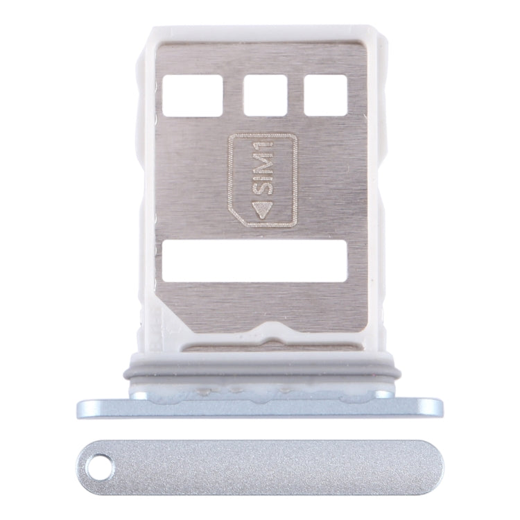 For Huawei Mate 60 Pro SIM + NM Card Tray (Silver) - Card Socket by buy2fix | Online Shopping UK | buy2fix