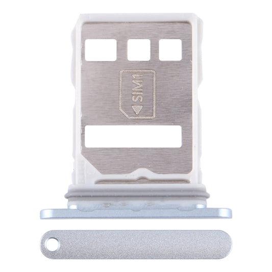 For Huawei Mate 60 Pro SIM + NM Card Tray (Silver) - Card Socket by buy2fix | Online Shopping UK | buy2fix
