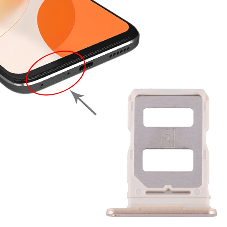 For Huawei nova Y91 SIM Card Tray (Gold) - Card Socket by buy2fix | Online Shopping UK | buy2fix