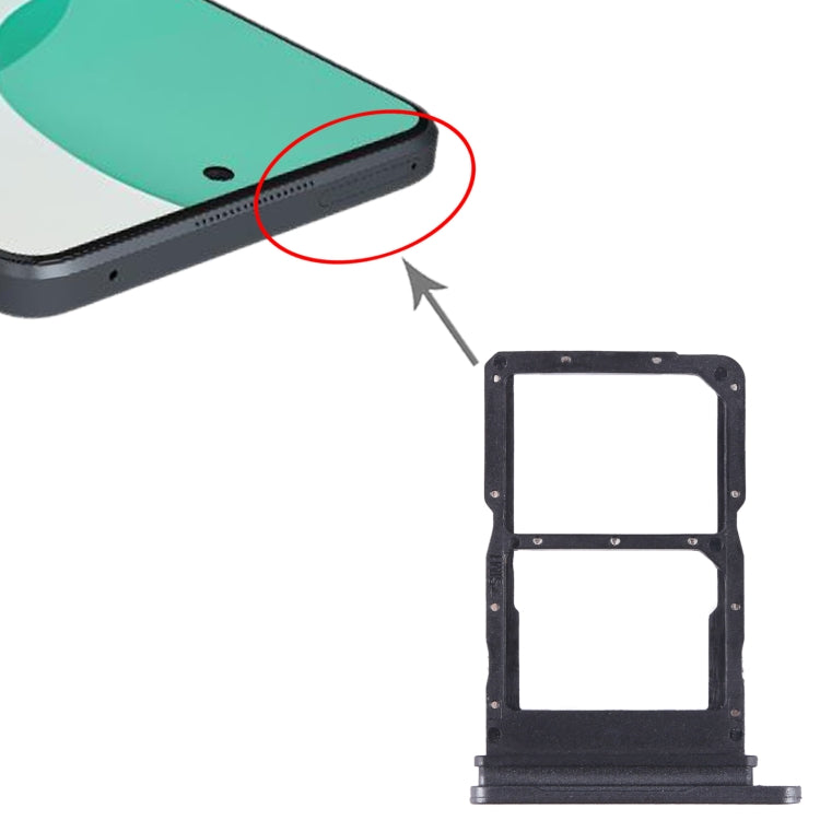 For Huawei Enjoy 60 Pro SIM + SIM  Card Tray (Black) - Card Socket by buy2fix | Online Shopping UK | buy2fix