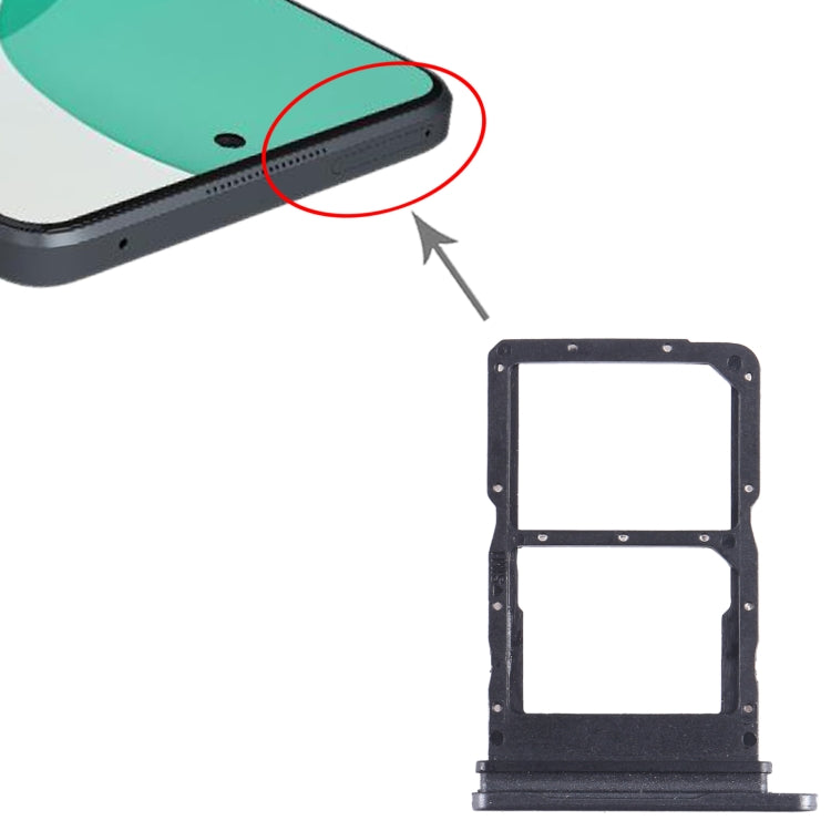 For Huawei Nova 11i SIM + SIM  Card Tray (Black) - Card Socket by buy2fix | Online Shopping UK | buy2fix