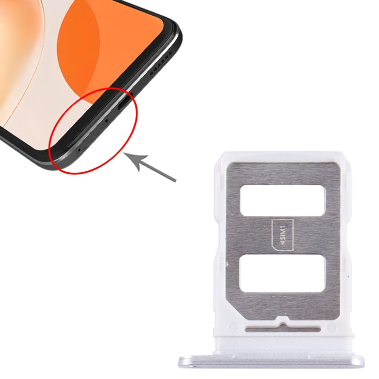 For Huawei Enjoy 60X SIM Card Tray (Silver) - Card Socket by buy2fix | Online Shopping UK | buy2fix