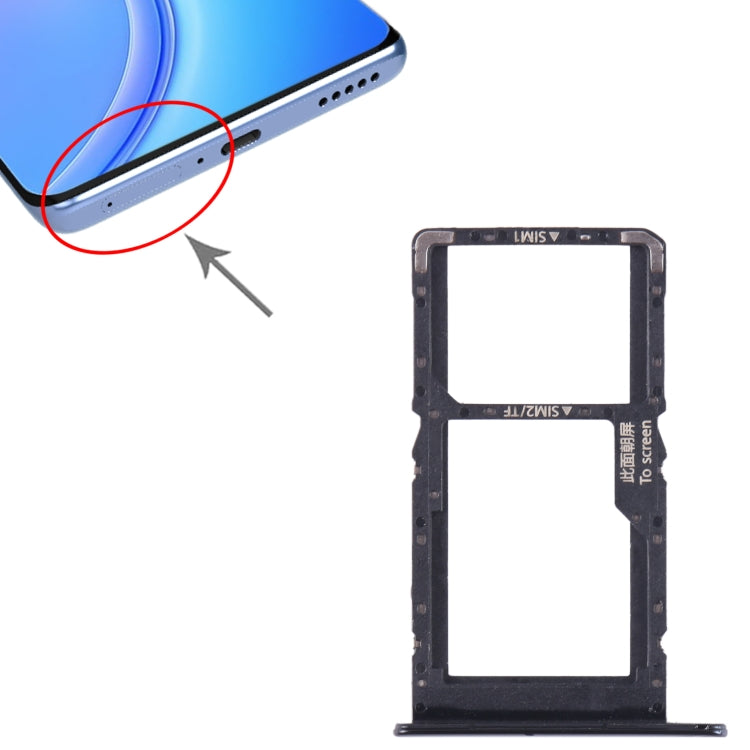 For Huawei Maimang 11 SIM + SIM / Micro SD Card Tray (Black) - Card Socket by buy2fix | Online Shopping UK | buy2fix