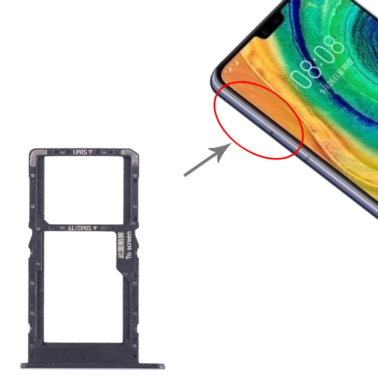 For Huawei Enjoy 60 SIM + SIM / Micro SD Card Tray (Black) - Card Socket by buy2fix | Online Shopping UK | buy2fix