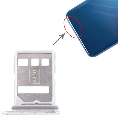 For Huawei P60 Art SIM + NM Card Tray (Silver) - Card Socket by buy2fix | Online Shopping UK | buy2fix