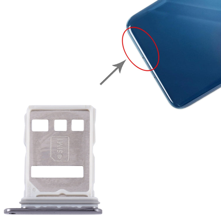 For Huawei P60 SIM + NM Card Tray (Black) - Card Socket by buy2fix | Online Shopping UK | buy2fix