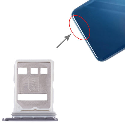 For Huawei P60 SIM + NM Card Tray (Black) - Card Socket by buy2fix | Online Shopping UK | buy2fix