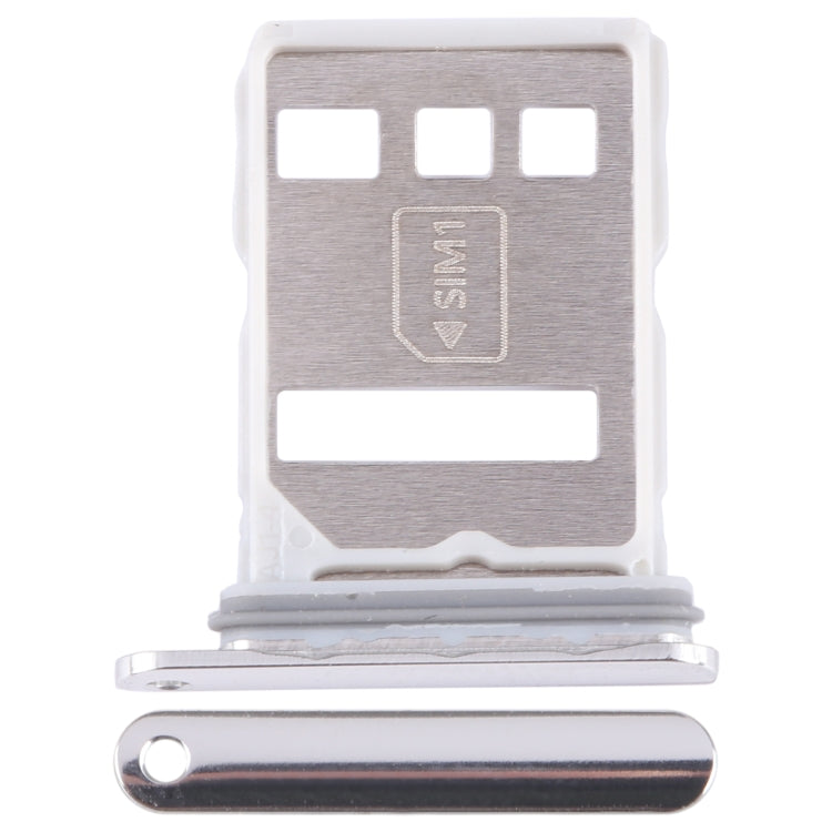 For Huawei P60 Pro SIM + NM Card Tray (Silver) - Card Socket by buy2fix | Online Shopping UK | buy2fix