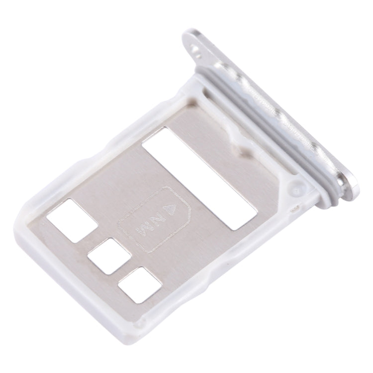 For Huawei P60 Pro SIM + NM Card Tray (Silver) - Card Socket by buy2fix | Online Shopping UK | buy2fix