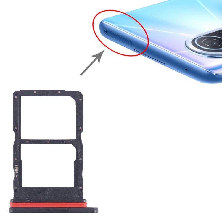 For Huawei nova 10 Youth SIM + SIM Card Tray (Black) - Card Socket by buy2fix | Online Shopping UK | buy2fix