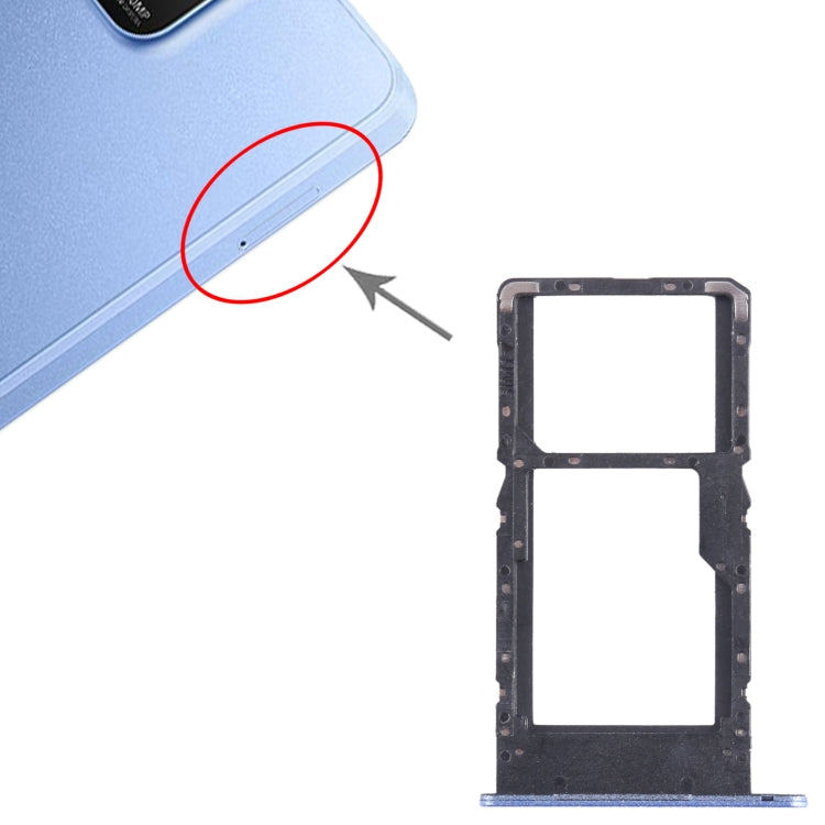 For Huawei Enjoy 50Z SIM + SIM / Micro SD Card Tray (Blue) - Card Socket by buy2fix | Online Shopping UK | buy2fix