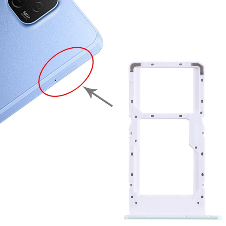 For Huawei nova Y61 SIM + SIM / Micro SD Card Tray (Green) - Card Socket by buy2fix | Online Shopping UK | buy2fix