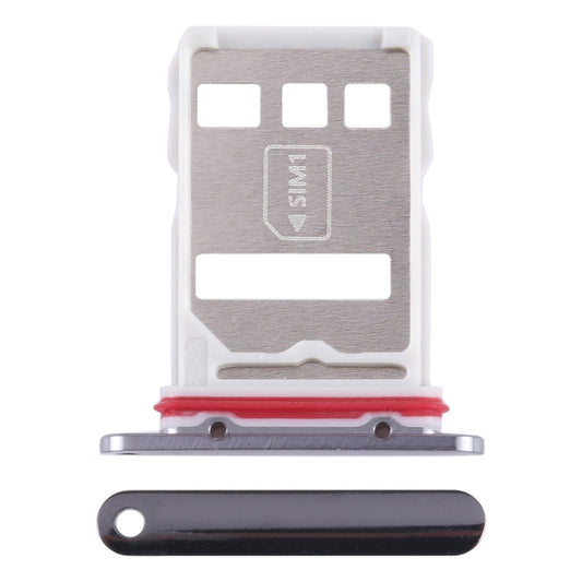 For Huawei Mate 50E SIM + NM Card Tray (Black) - Card Socket by buy2fix | Online Shopping UK | buy2fix