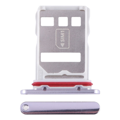 For Huawei Mate 50E SIM + NM Card Tray (Purple) - Card Socket by buy2fix | Online Shopping UK | buy2fix
