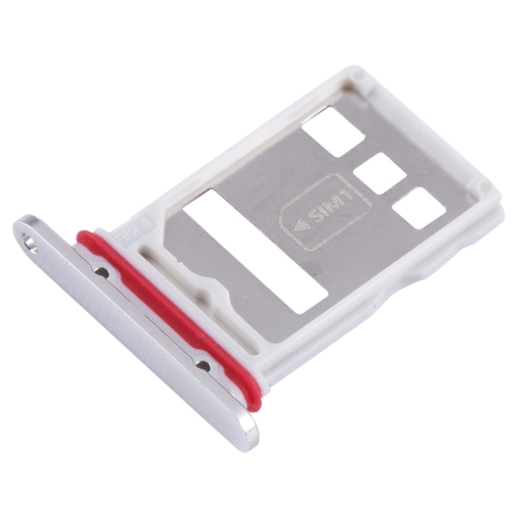 For Huawei Mate 50E SIM + NM Card Tray (Silver) - Card Socket by buy2fix | Online Shopping UK | buy2fix