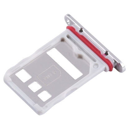 For Huawei Mate 50E SIM + NM Card Tray (Silver) - Card Socket by buy2fix | Online Shopping UK | buy2fix